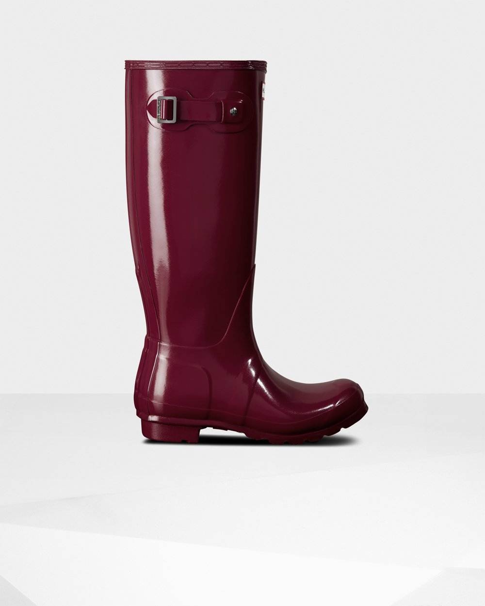 Hunter Original Gloss Tall Rain Boots - Shop Womens Claret/Red - MXVDCE864